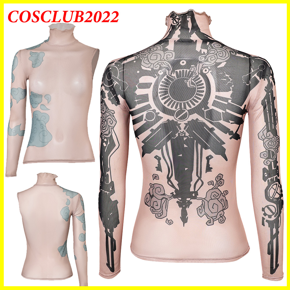 Summer Alt Clothing - Mujeres Arcane Jinx Cosplay camisa tatuaje