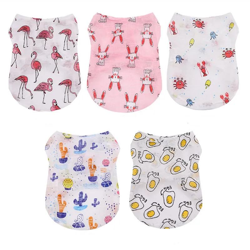 Summer Clothing Colors - Chaleco para perro de dibujos animados,