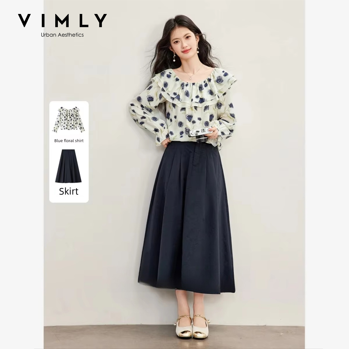 Off Shoulder Blouse - Conjunto de dos piezas VIMLY: blusa