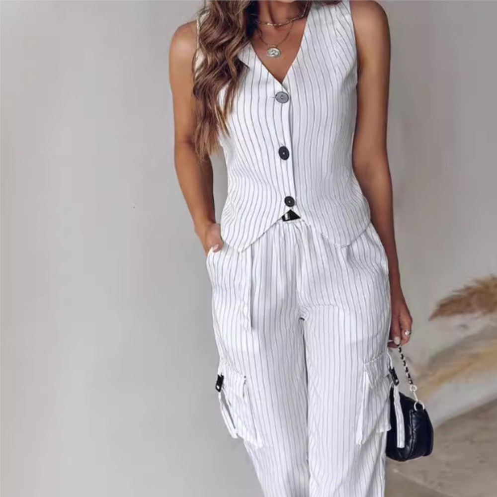 Summer Clothing Work - Conjunto de 2 piezas de pantalones