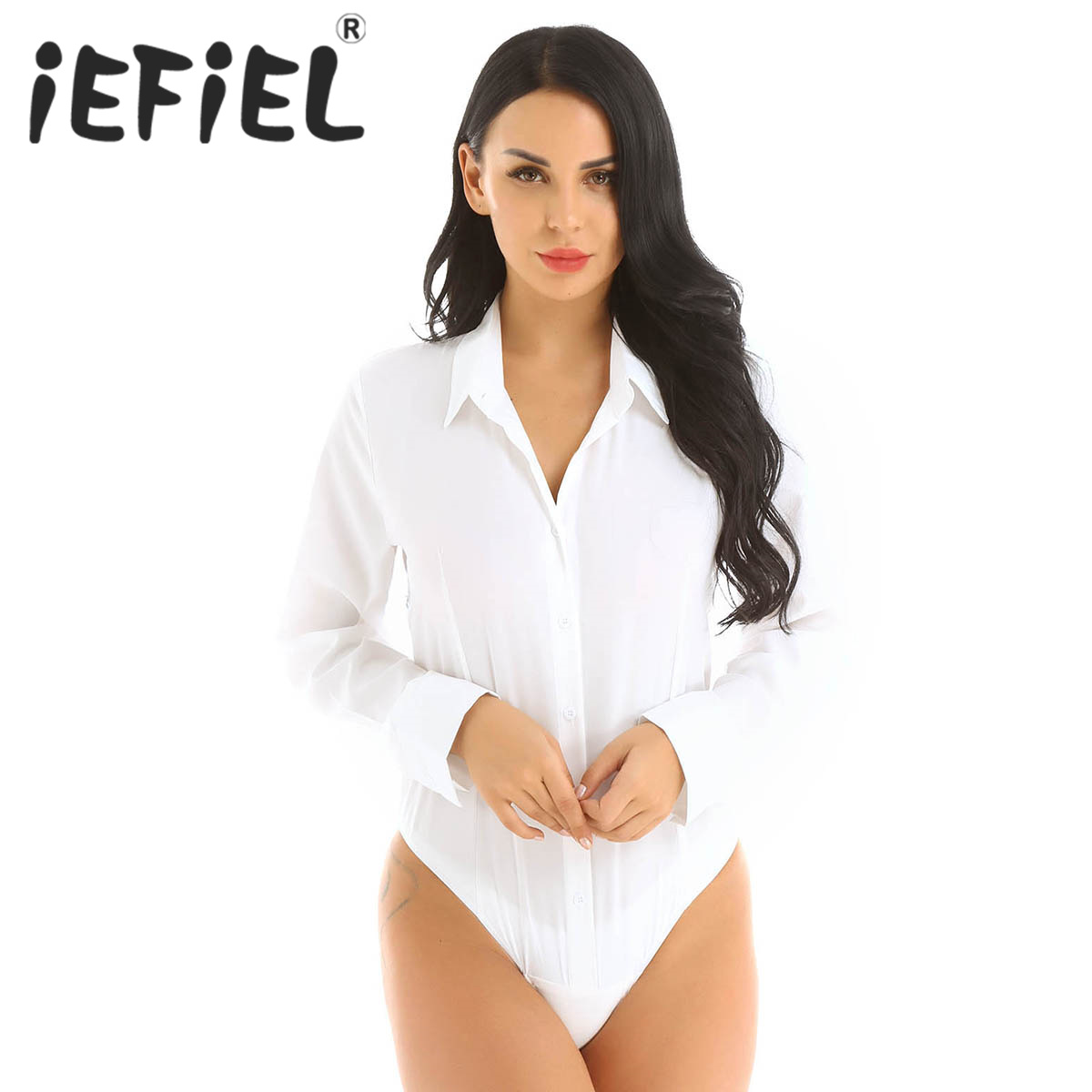 Summer Clothing Work - Body blanco de oficina para mujer,