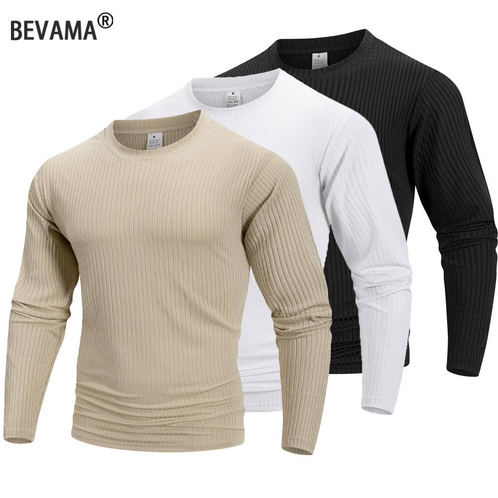 Summer Knit Clothing - Camiseta de Manga Larga con Cuello