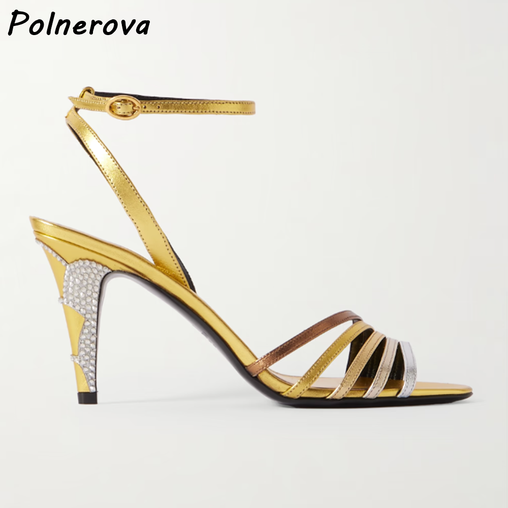 Sandalias de Tacón con Pedrerí - Summer Clothing Colors reseña y precio