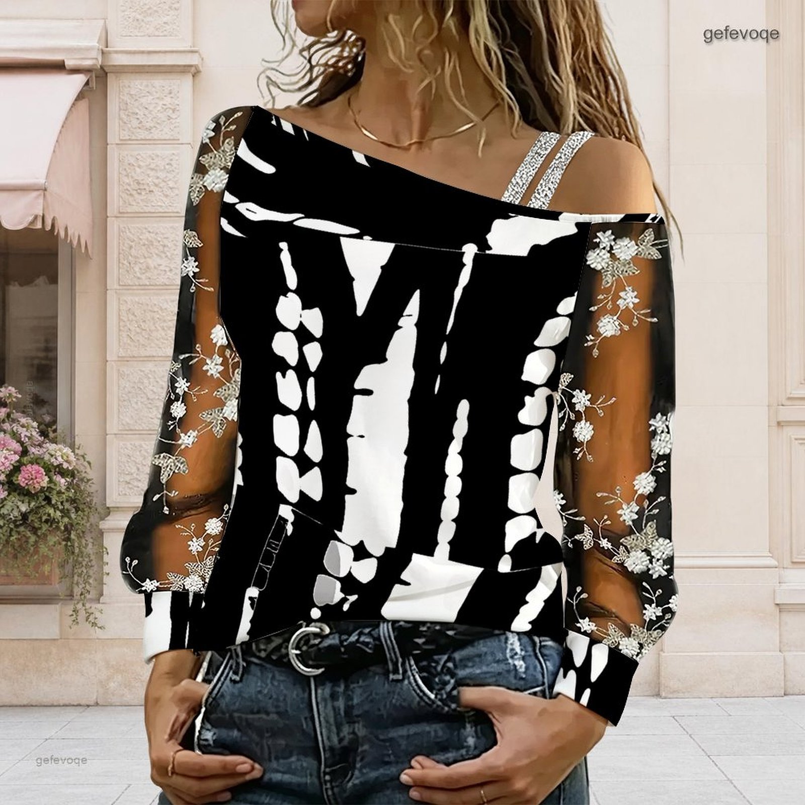 Blusa de Mujer con Hombros Des - Off Shoulder Blouse reseña y precio