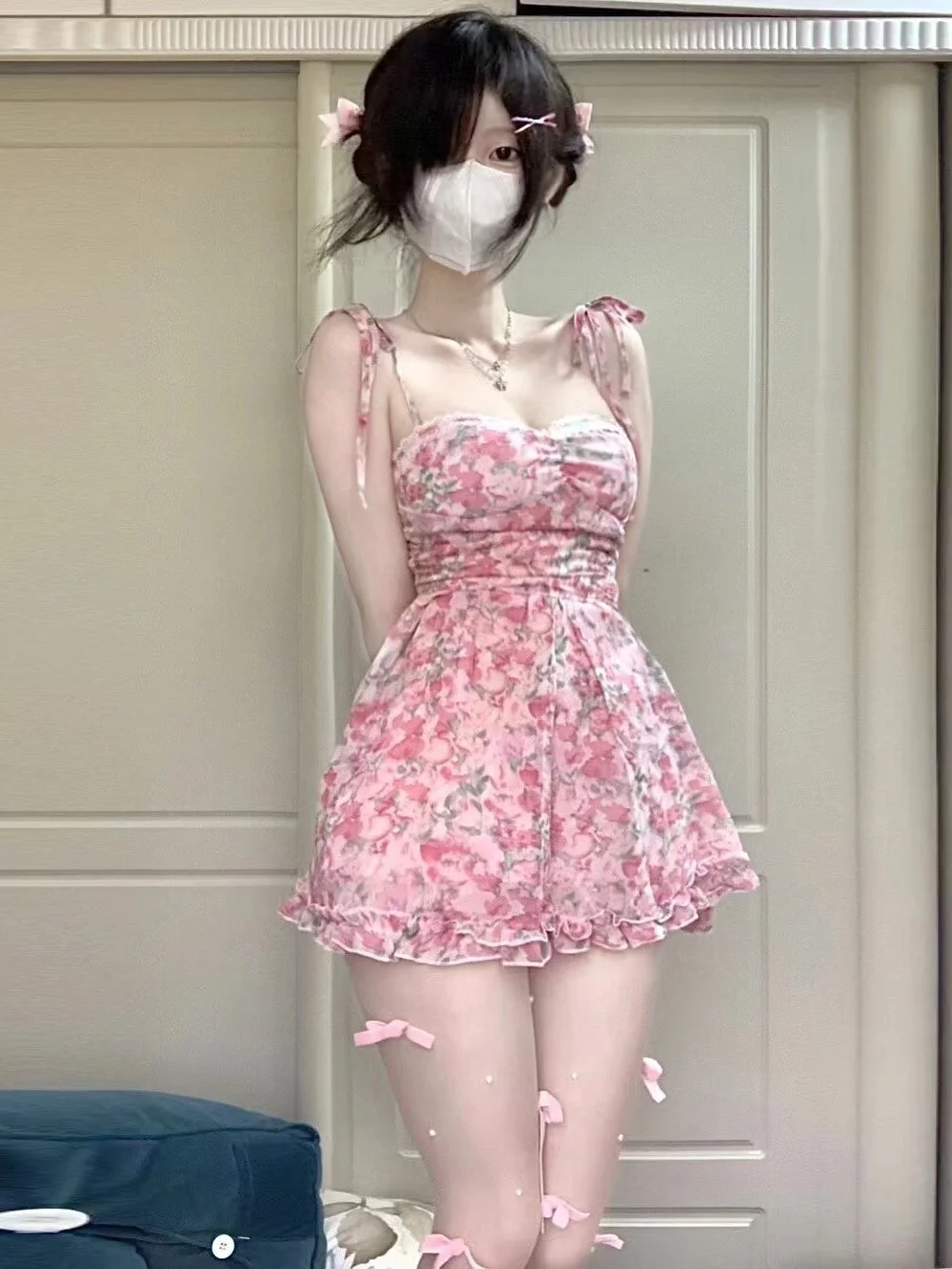 Vestido corto con estampado Fl - Summer Clothing Zara reseña y precio