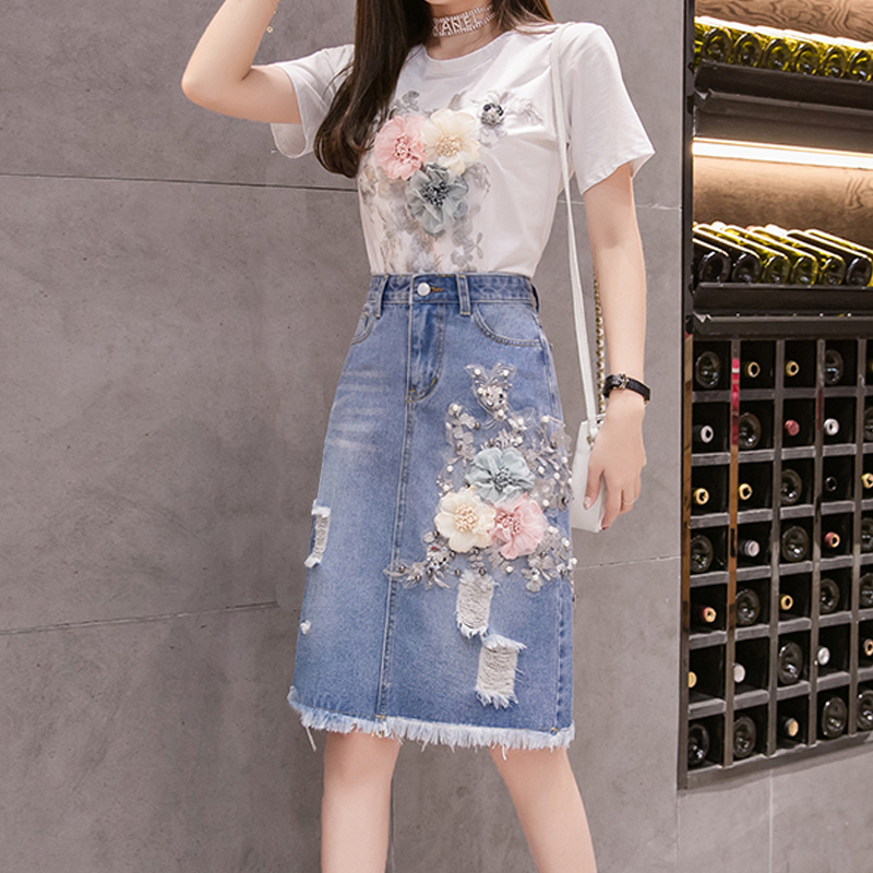 Camisetas de flores 3D con bor - Summer Clothing Work reseña y precio