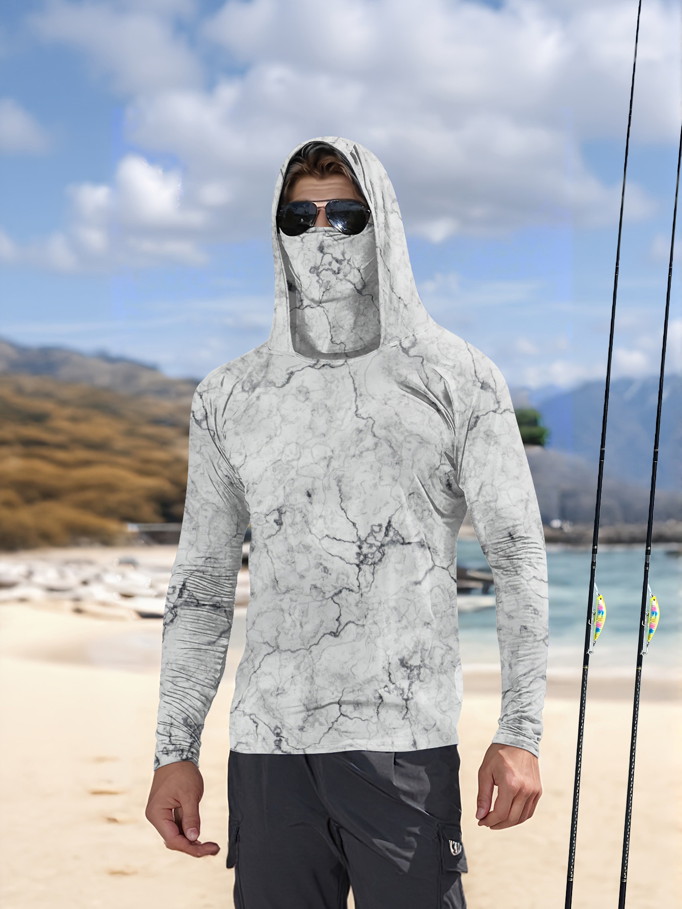 Camisa de pesca con capucha pa - Summer Knit Clothing reseña y precio