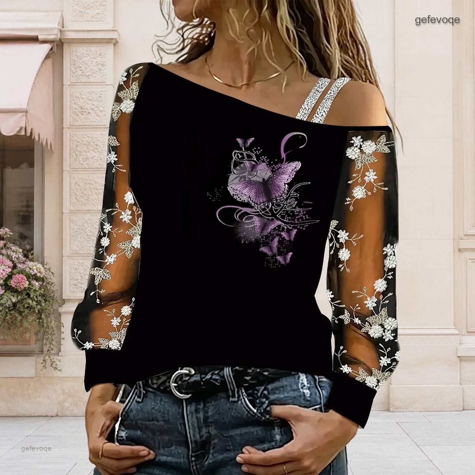 Blusa de Mujer con Hombros Des - Off Shoulder Blouse reseña y precio